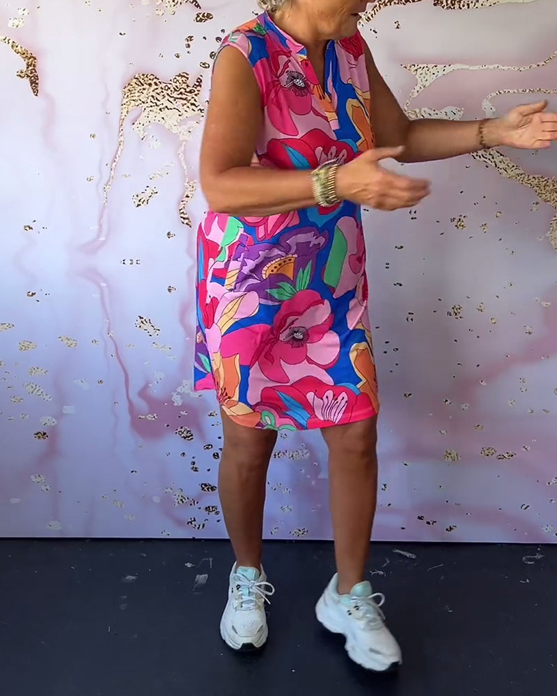 Myla | Sleeveless Dress with Floral Print