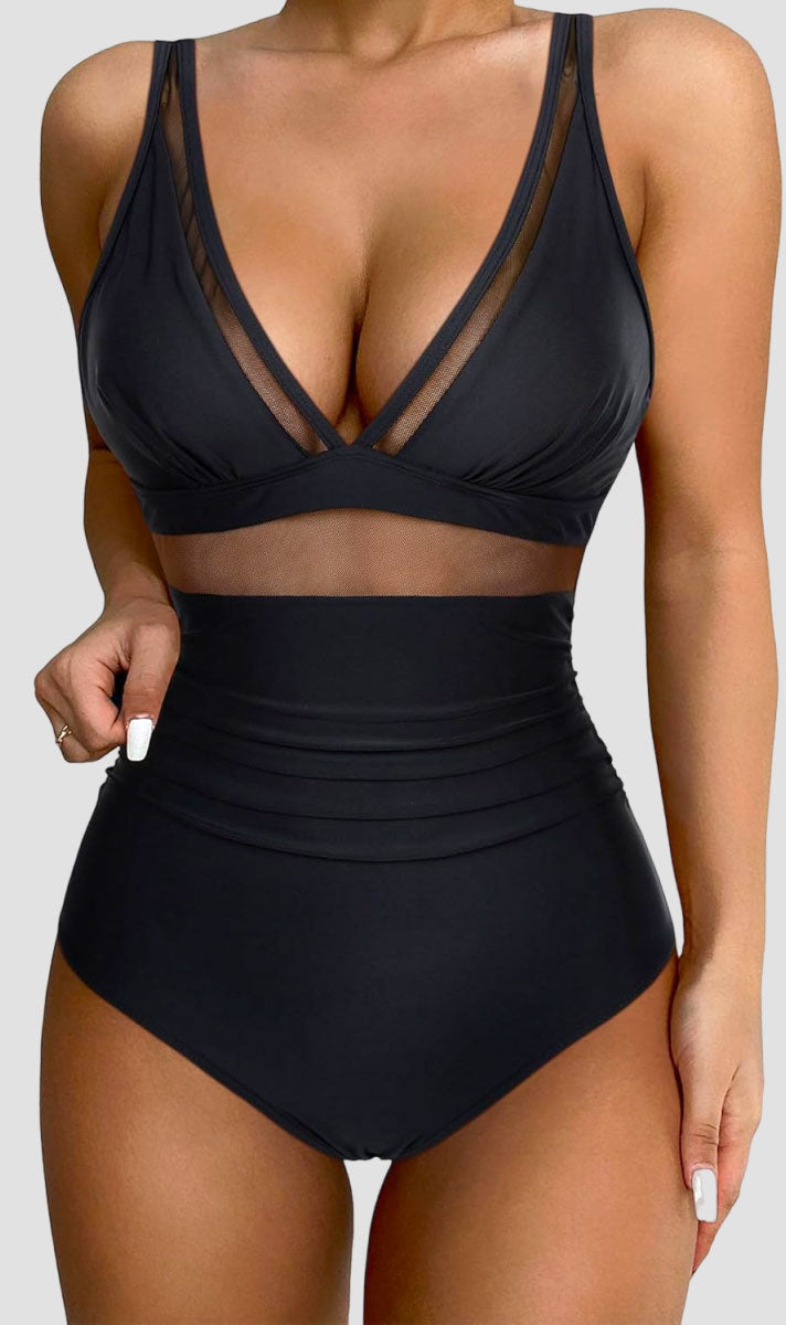 Myla | Women Sexy Mesh Tummy Control Swimsuit Push Up High Waisted Bathing Suit