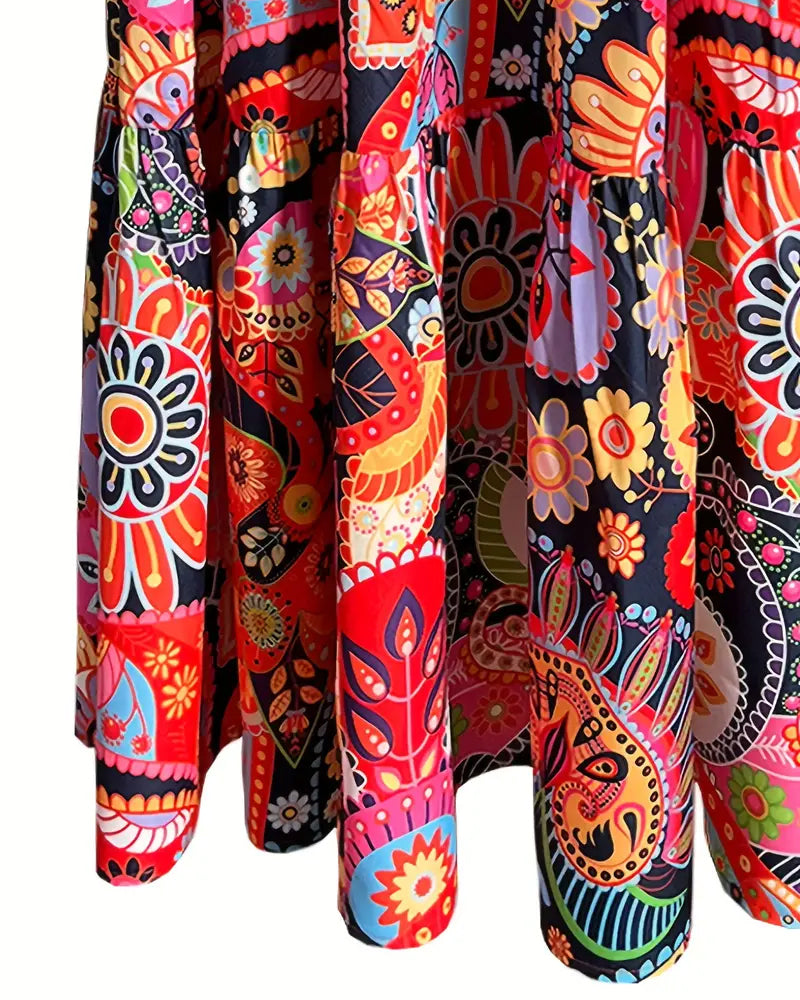 Myla | Sleeveless, Loose, Long Dress with Print