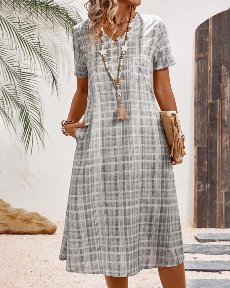 Myla | Dress Short Sleeve Checked Casual