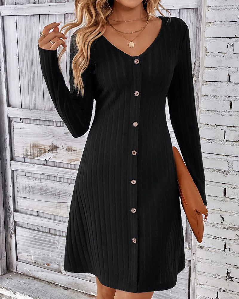Myla | Black Dress with Long Sleeves