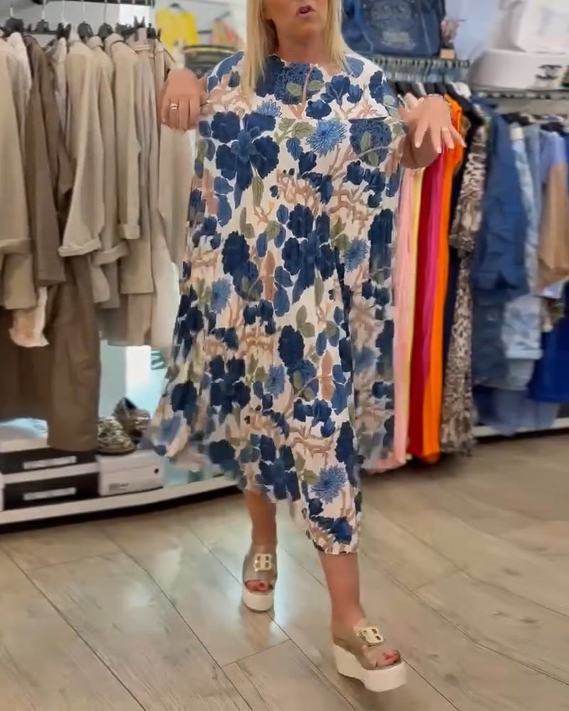 Myla | Dress Round Neck Floral Pattern Elegant