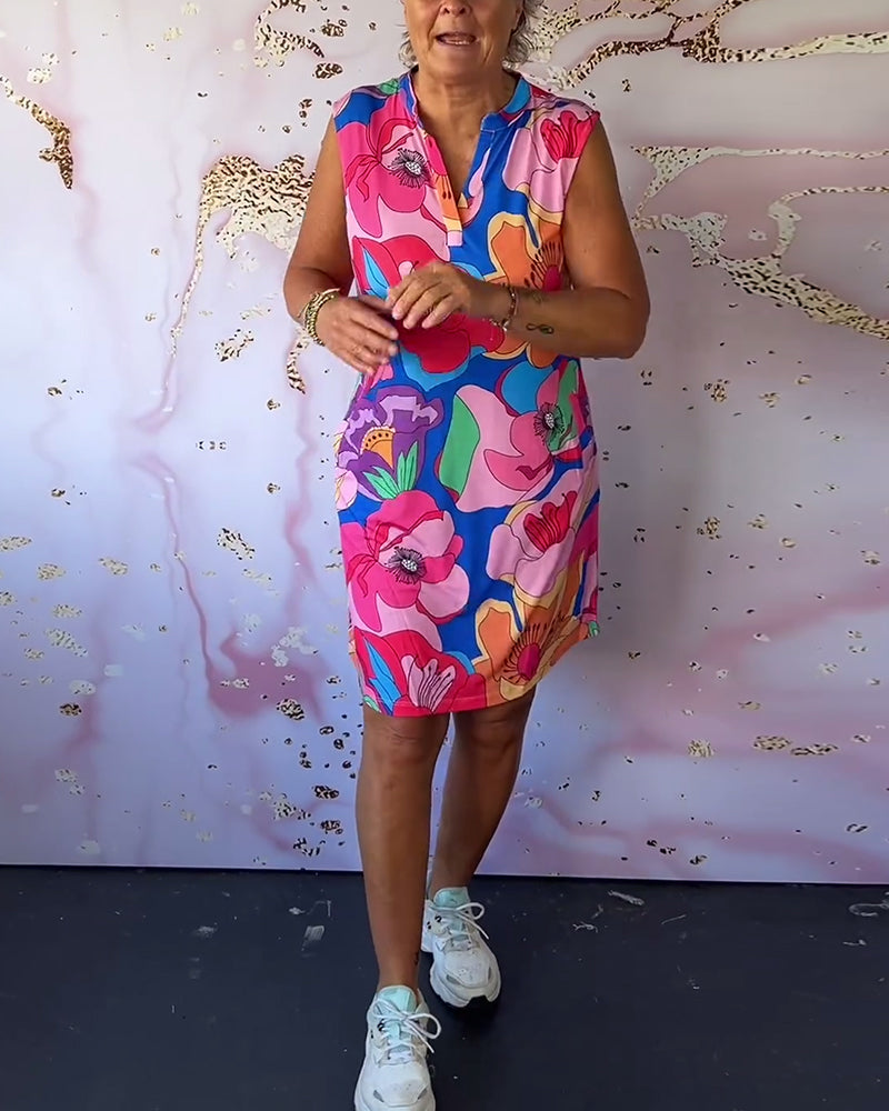 Myla | Sleeveless Dress with Floral Print