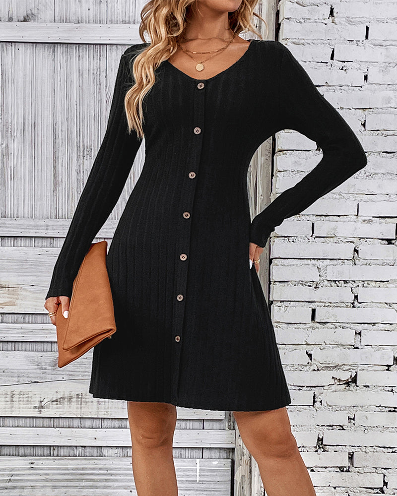 Myla | Black Dress with Long Sleeves