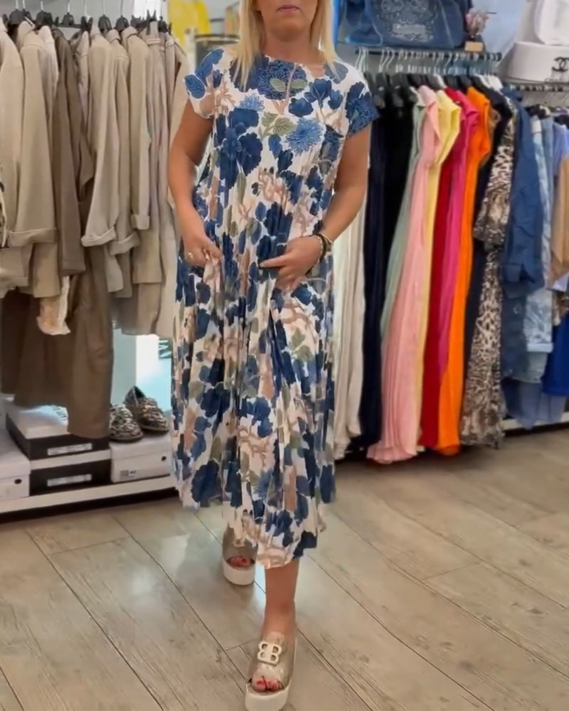 Myla | Dress Round Neck Floral Pattern Elegant