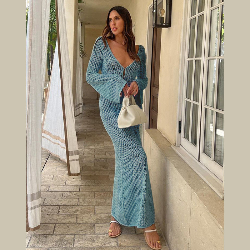 Myla | Knitted Beach Dress with Sun Protection for Women