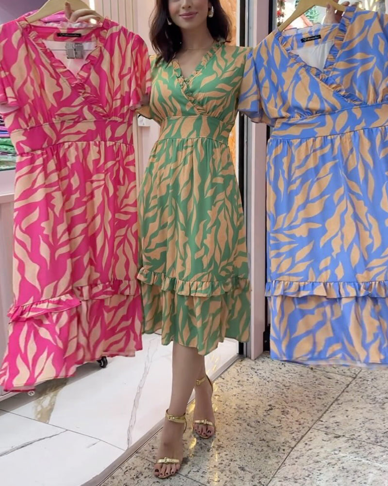 Myla | Elegant Dress with Waist Print