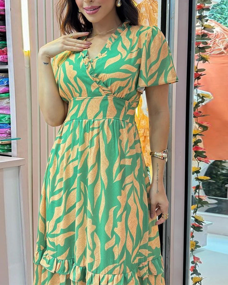 Myla | Elegant Dress with Waist Print