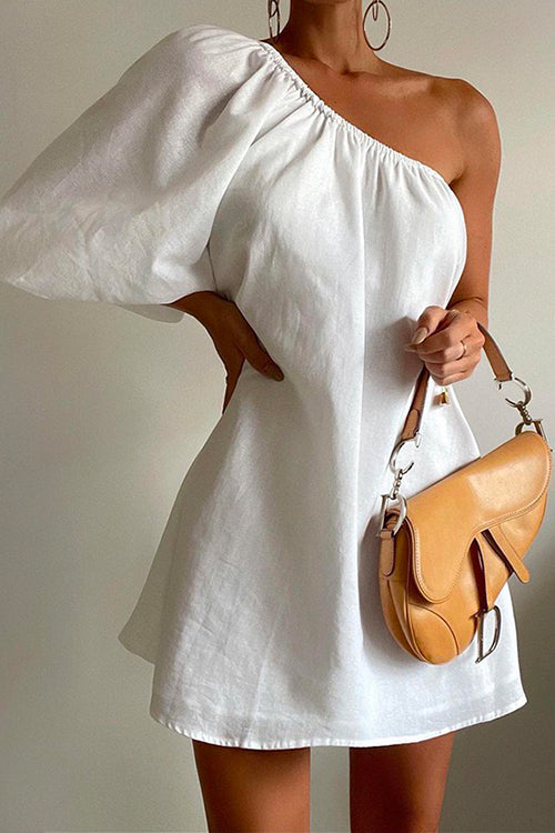Myla | Asymmetric Shoulder Short Dress