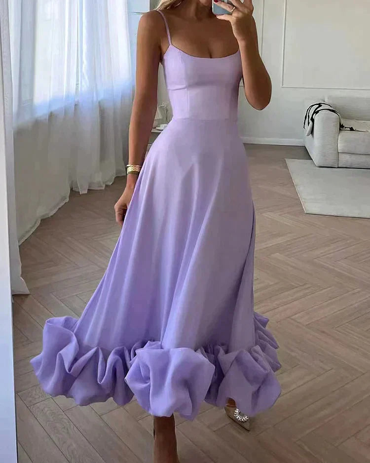 Myla | Carly Elegant Sleeveless Long Dress with Ruffles