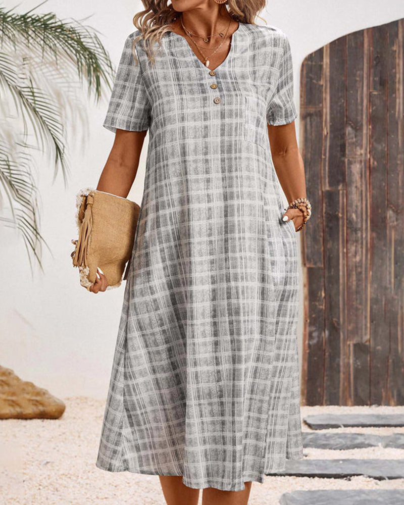 Myla | Dress Short Sleeve Checked Casual