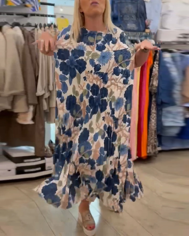 Myla | Dress Round Neck Floral Pattern Elegant