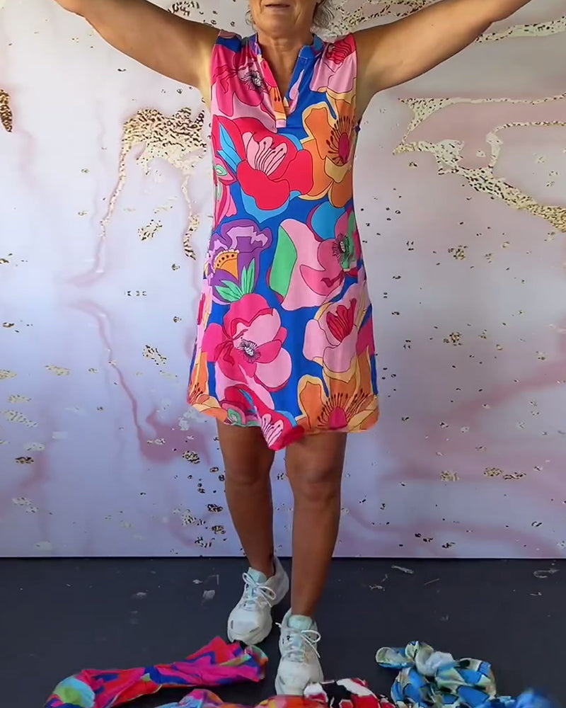 Myla | Sleeveless Dress with Floral Print