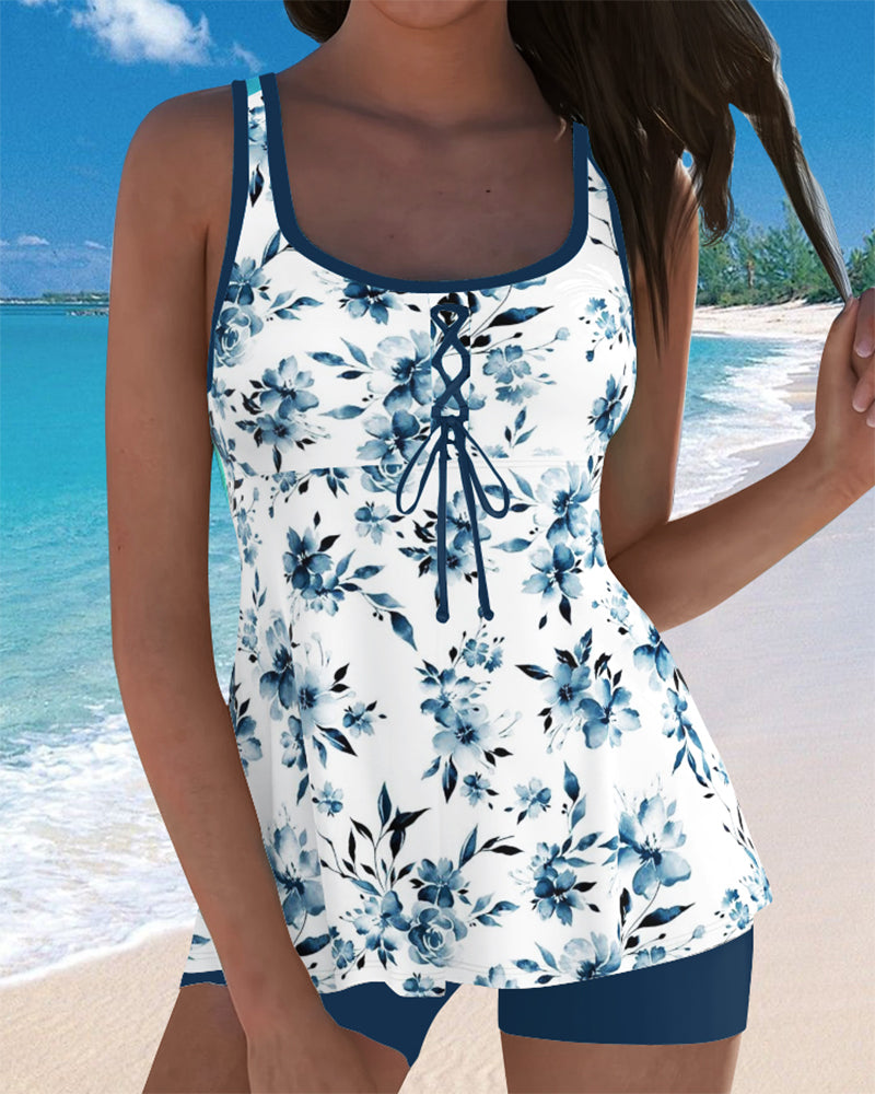 Myla | Tankini Printed Body Covering Boxer Shorts