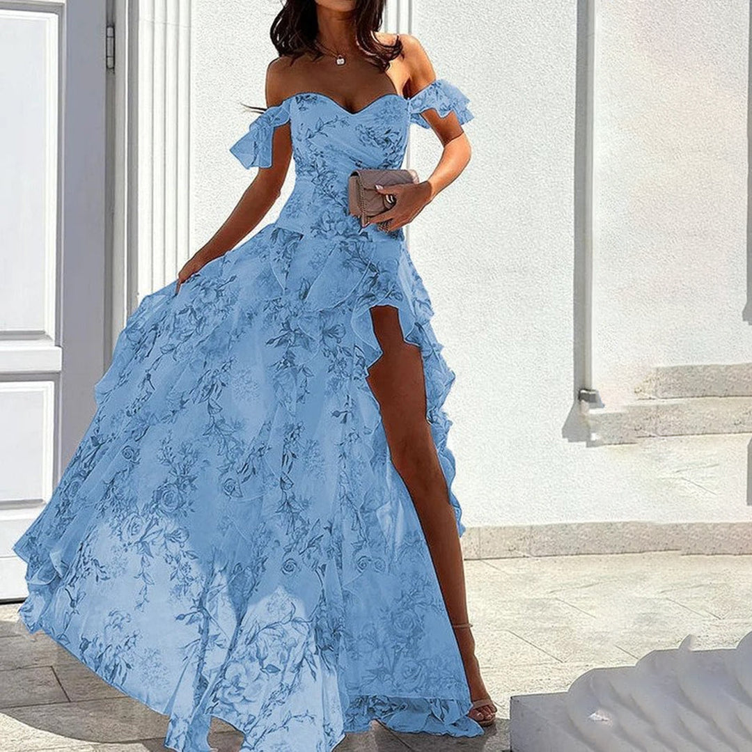 Myla | Elegant Tube-Top Summer Dress with Split