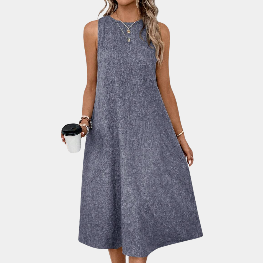 Myla | Simple Summer Dress with Round Neck for Women