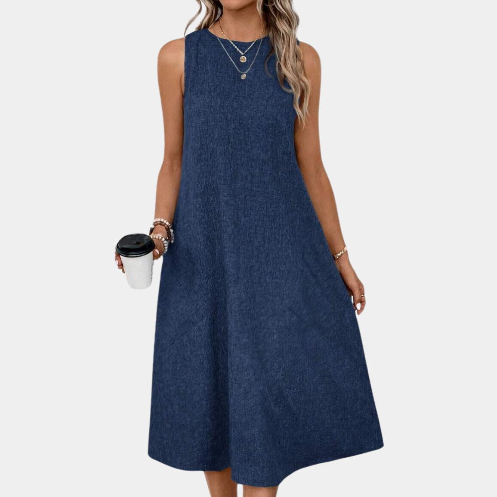 Myla | Simple Summer Dress with Round Neck for Women