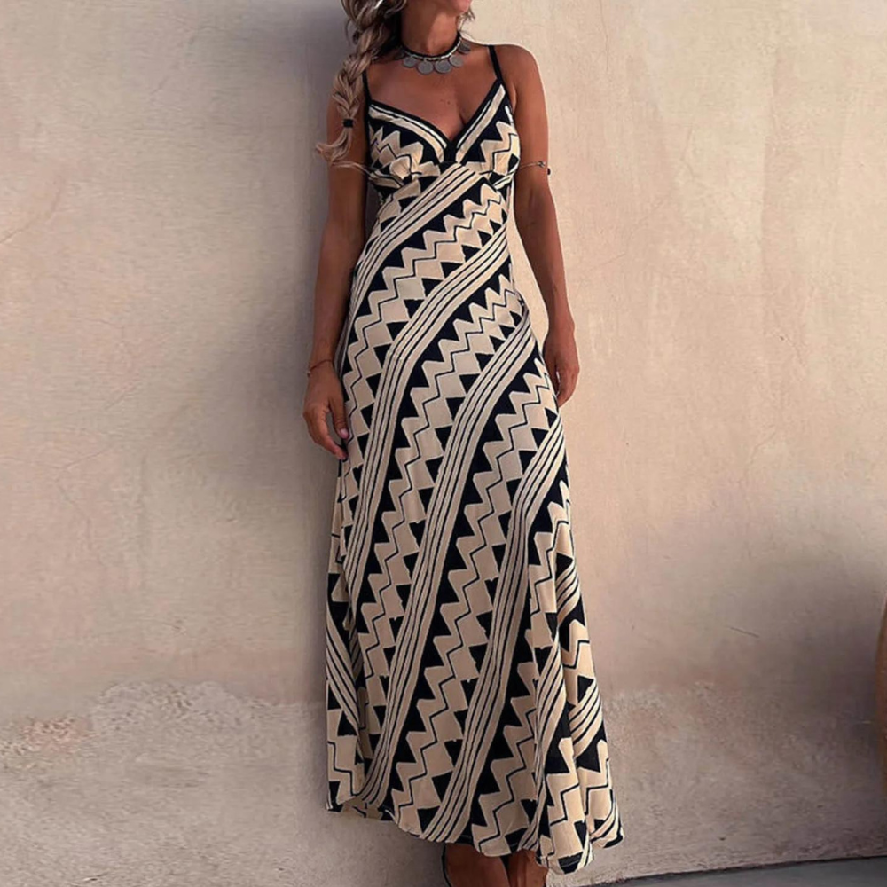 Myla | Sophisticated Summer Maxi Dress for Women with Artistic Lines