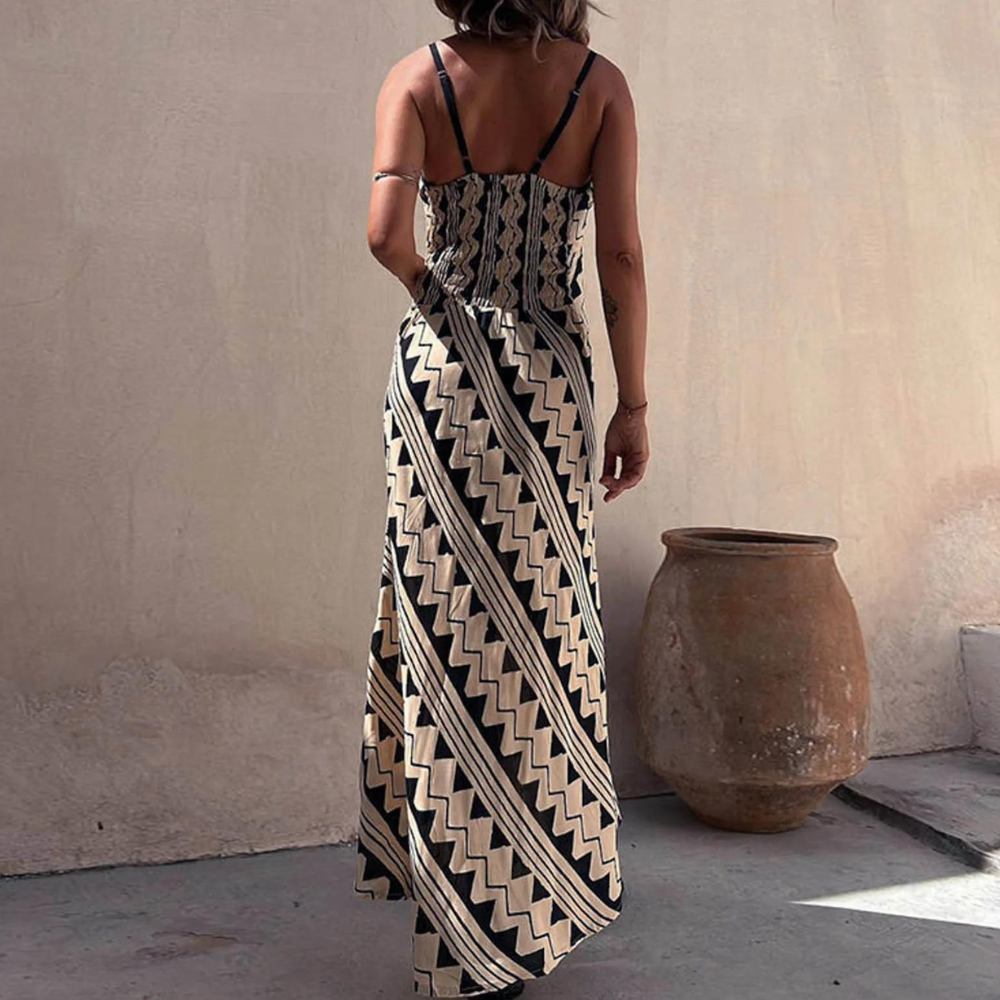 Myla | Sophisticated Summer Maxi Dress for Women with Artistic Lines