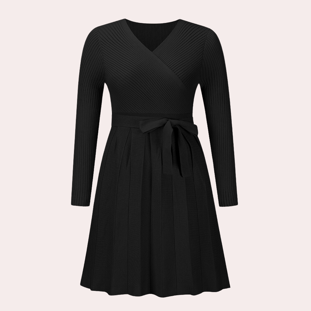 Myla | Elegant Summer Midi Dress with Pleating for Women
