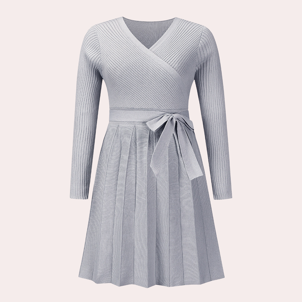 Myla | Elegant Summer Midi Dress with Pleating for Women