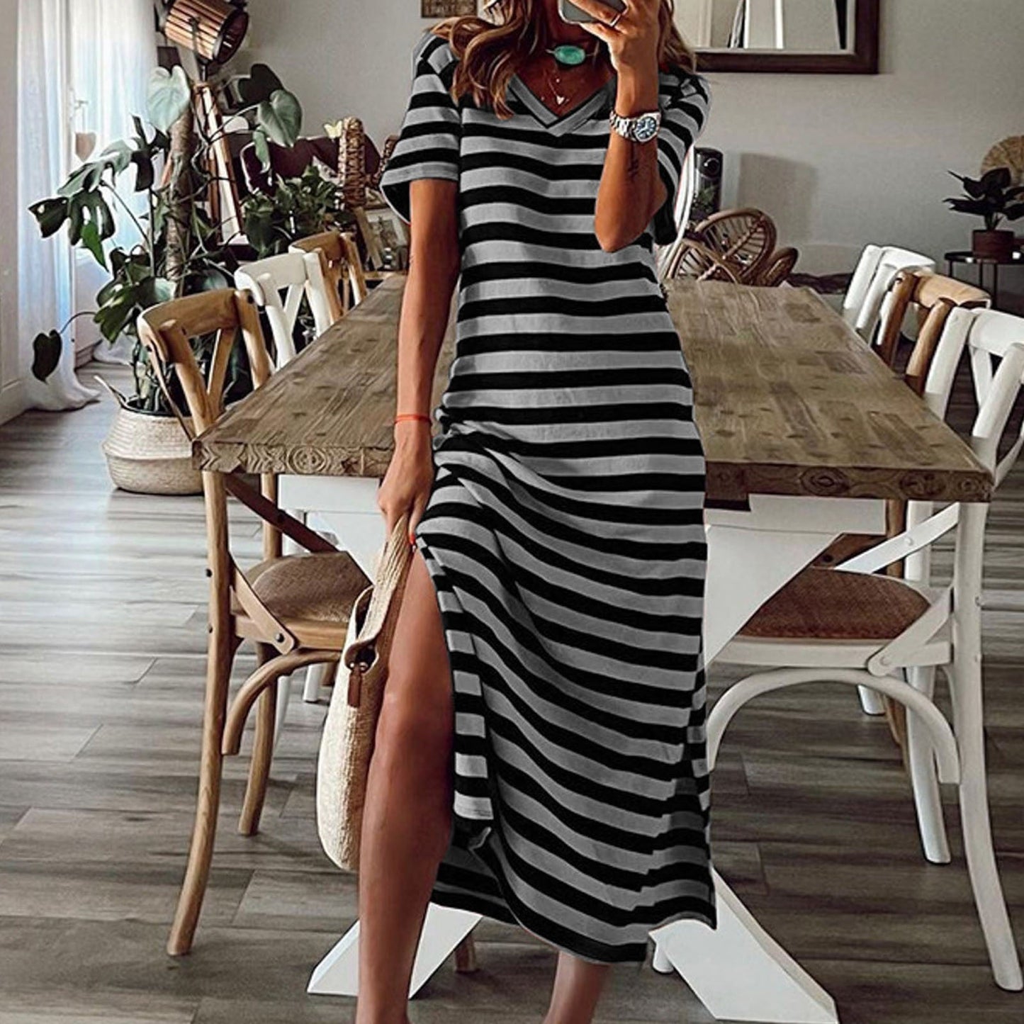 Myla | Oversize Striped Maxi Dress