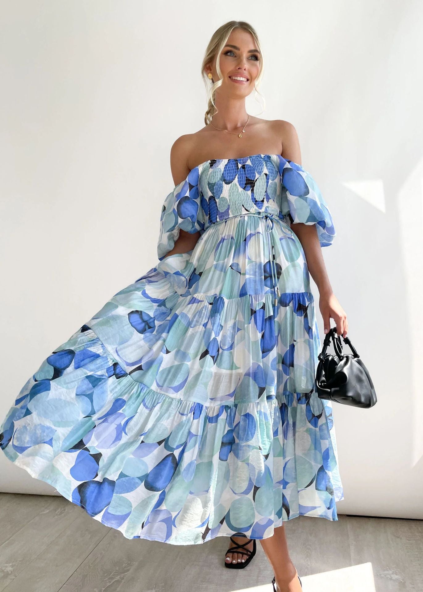 Myla | Stylish Off-Shoulder Midi Dress