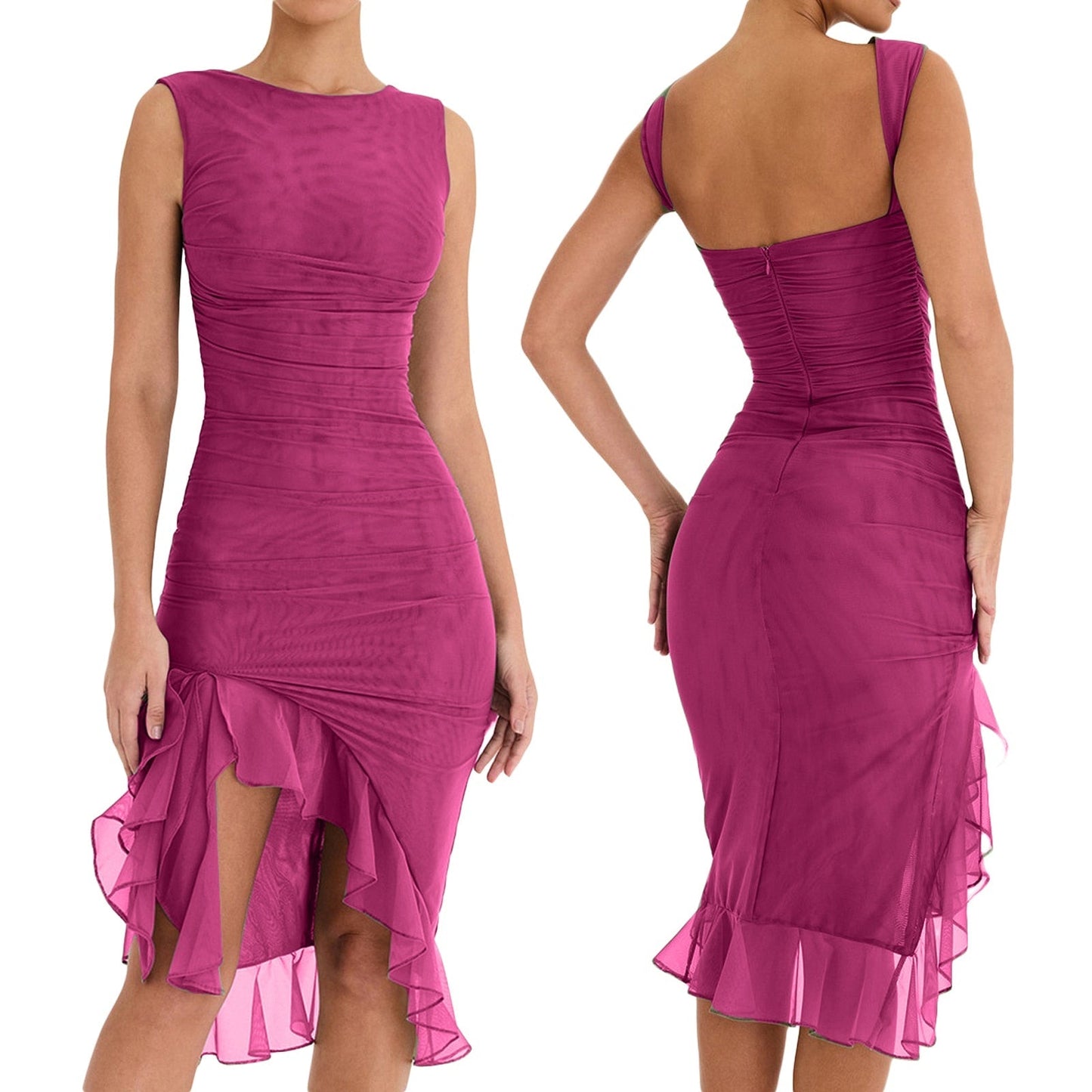 Myla | Sleeveless Ruffle Lace Summer Dress