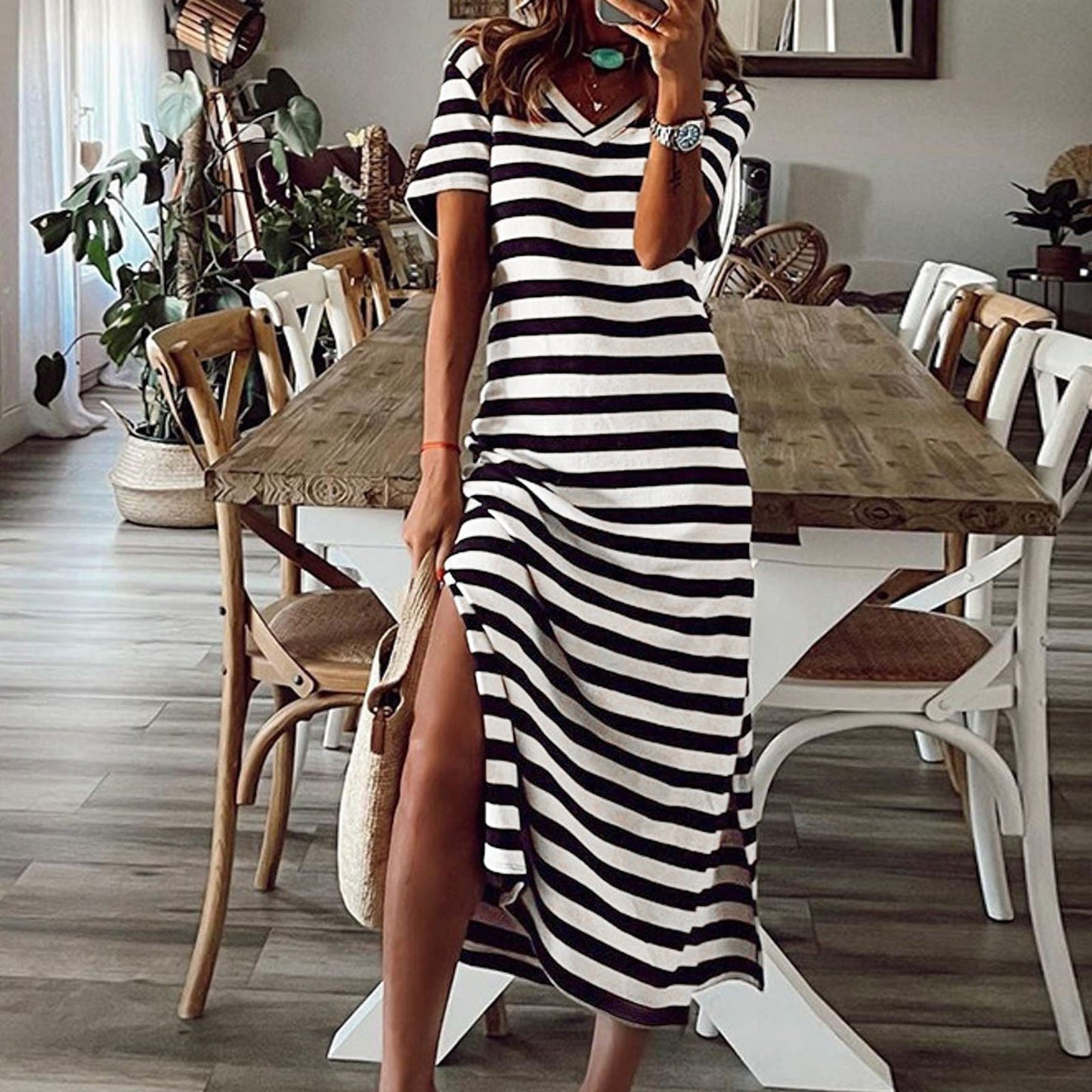 Myla | Oversize Striped Maxi Dress