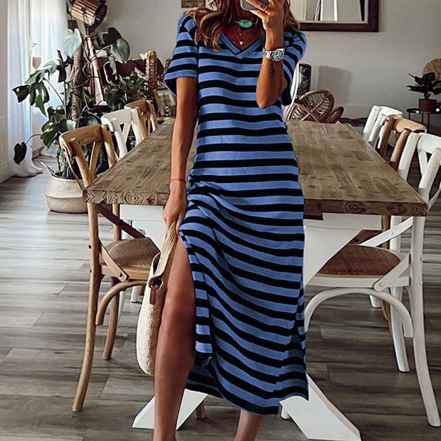 Myla | Oversize Striped Maxi Dress