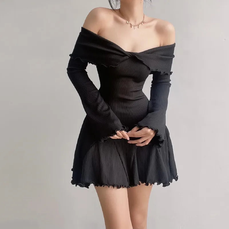Myla | Graceful Off-The-Shoulder Dress with Timeless Charm for Women