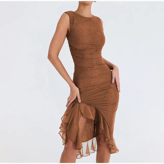 Myla | Formal Dress with Ruffled Hem for Women