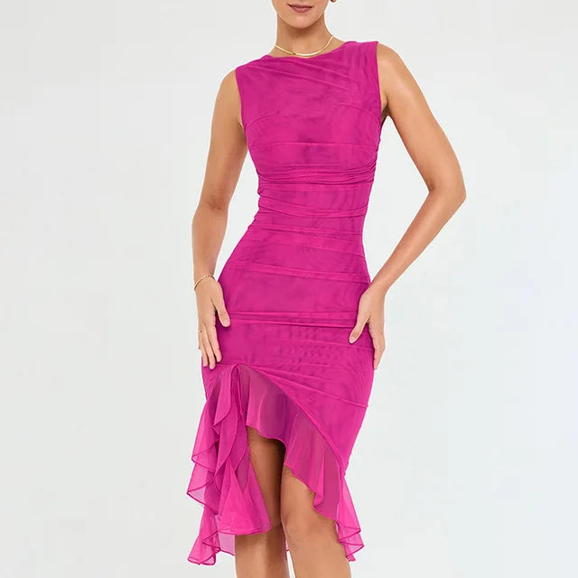 Myla | Formal Dress with Ruffled Hem for Women