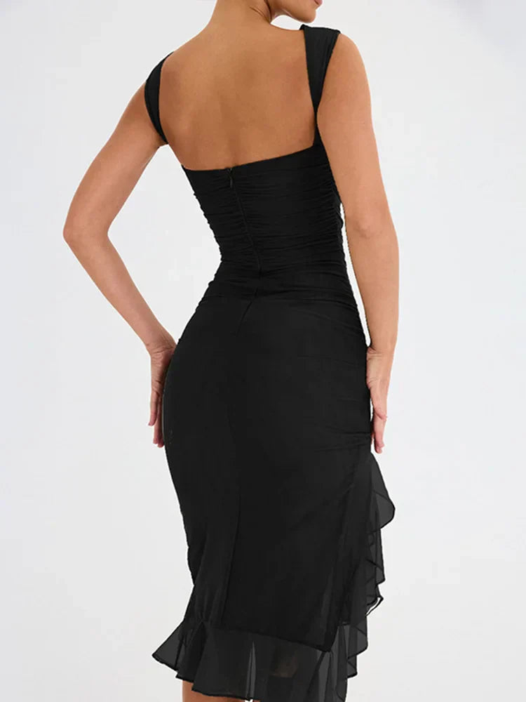 Myla | Formal Dress with Ruffled Hem for Women