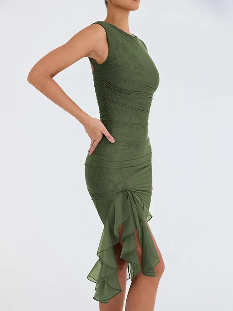 Myla | Formal Dress with Ruffled Hem for Women
