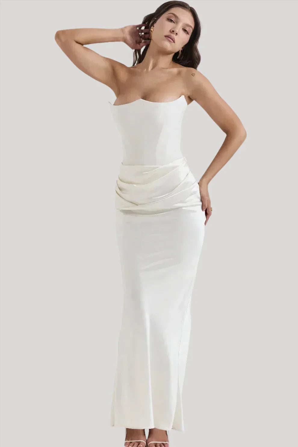 Myla | Elegant Slim Bandeau Evening Dress for Women