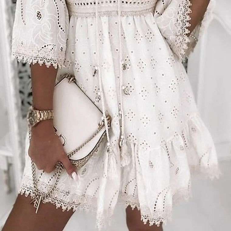Myla | Filipa Bohemian Dress with Lace Details