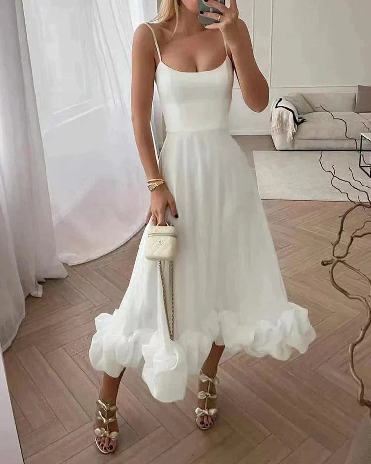 Myla | Carly Elegant Sleeveless Long Dress with Ruffles
