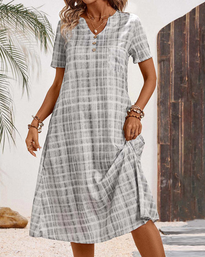 Myla | Dress Short Sleeve Checked Casual