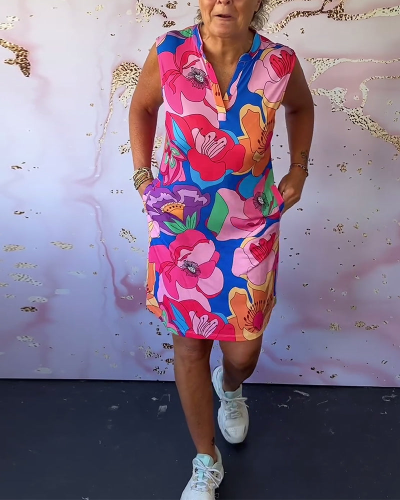 Myla | Sleeveless Dress with Floral Print