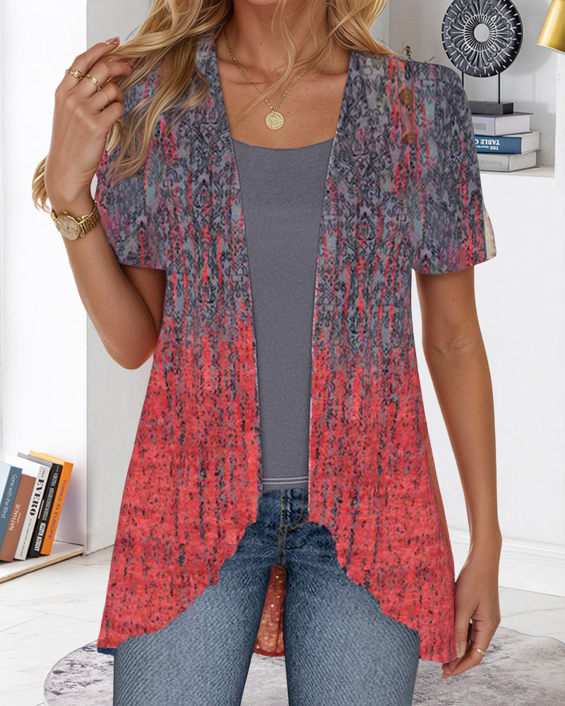 Myla | Blouse Fake Two-Piece Short-Sleeved Irregular