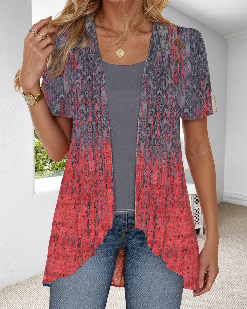 Myla | Blouse Fake Two-Piece Short-Sleeved Irregular