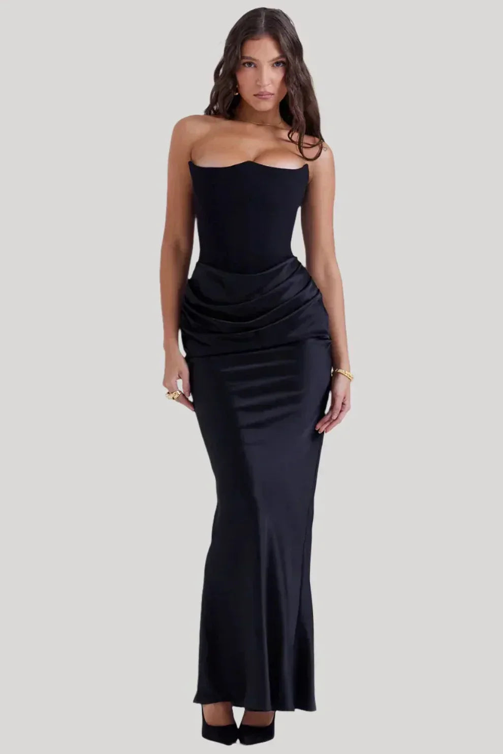 Myla | Elegant Slim Bandeau Evening Dress for Women
