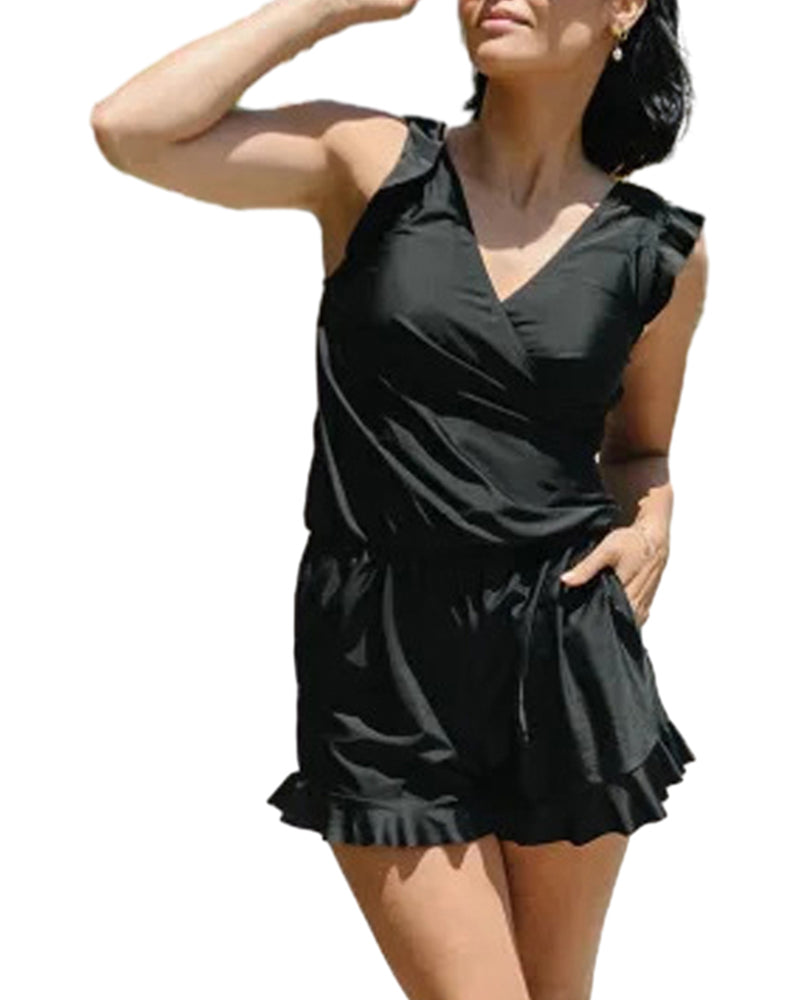 Myla | Bath Romper with Integrated Bra