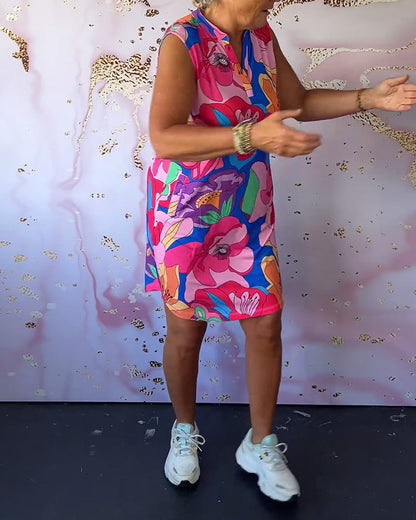 Myla | Sleeveless Dress with Floral Print