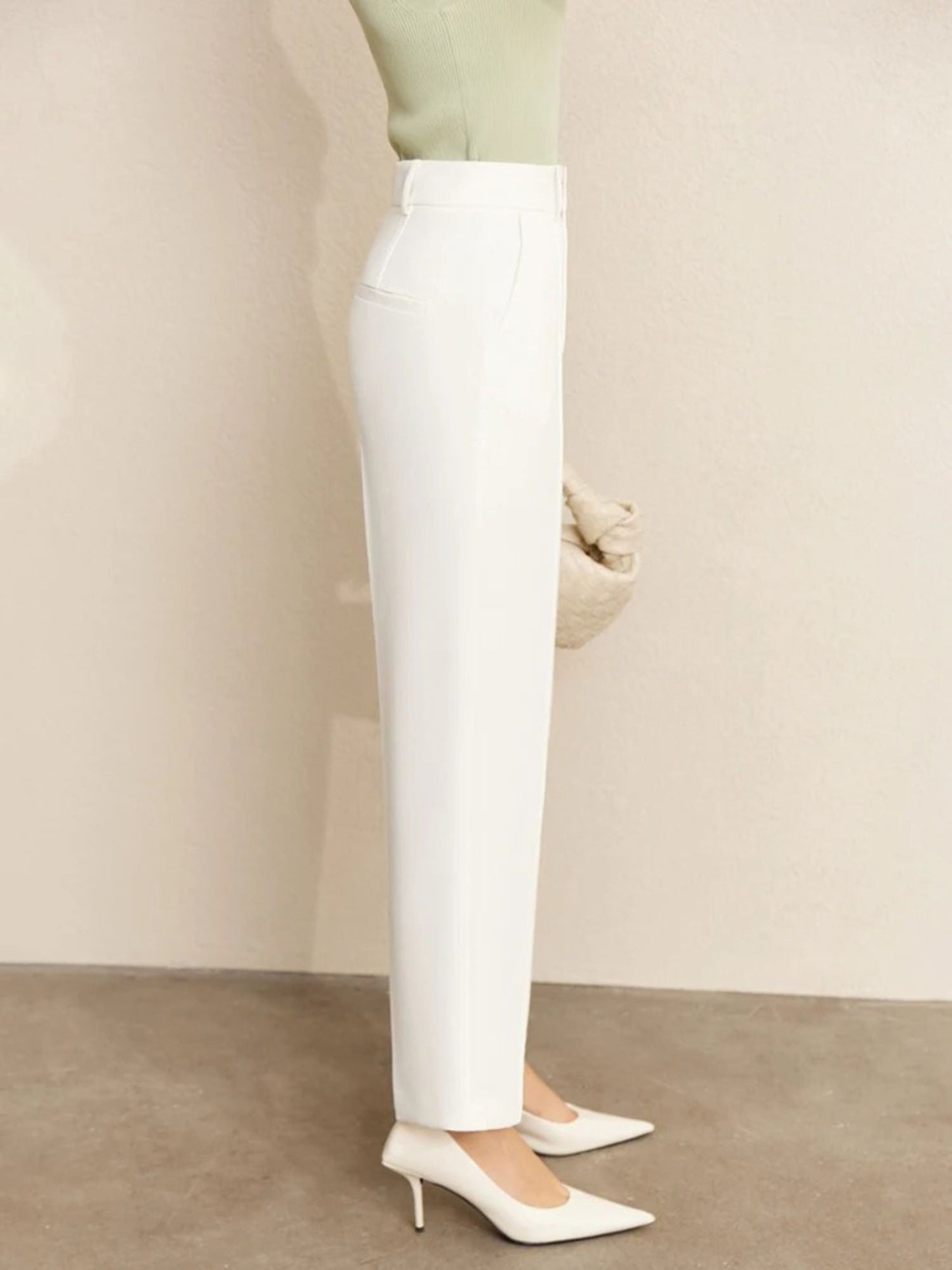 Minimalist Blazer and High-Waist Tapered Pants Set