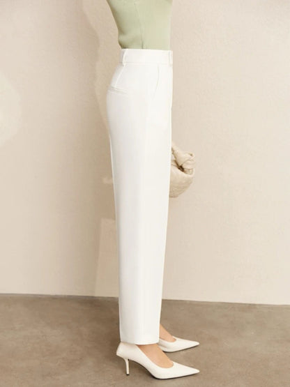 Minimalist Blazer and High-Waist Tapered Pants Set