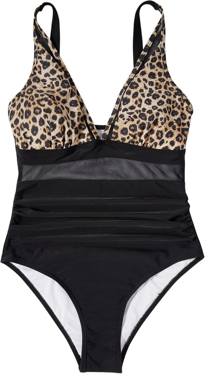 Myla | Women Sexy Mesh Tummy Control Swimsuit Push Up High Waisted Bathing Suit
