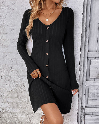 Myla | Black Dress with Long Sleeves