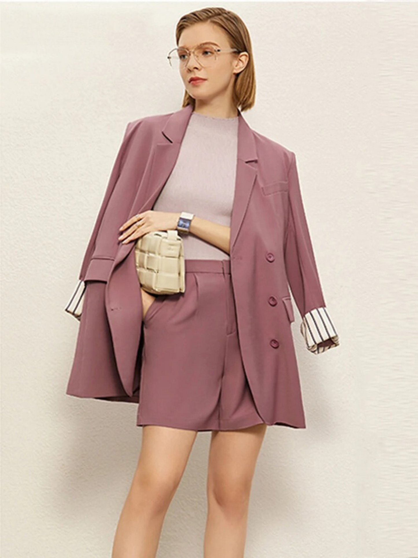 Spring Blazer and Shorts Set